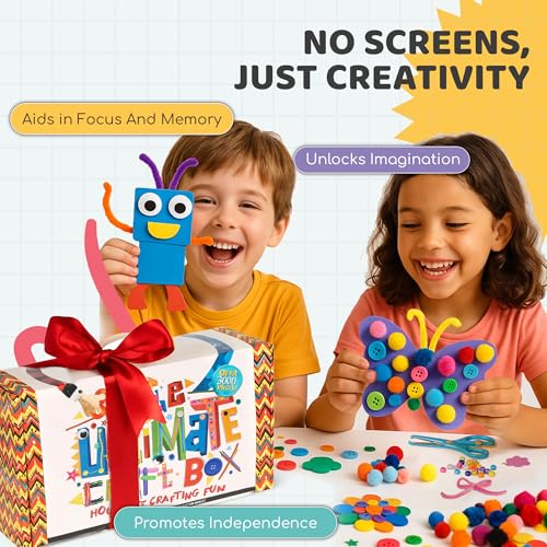 A&R CO. 3000+ Pcs Arts and Crafts Supplies & Materials for Kids - Ultimate Bulk Craft Kit for Boys & Girls with 99 Activit...