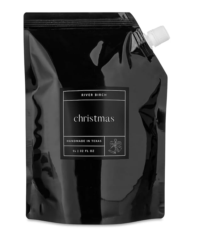 River Birch Christmas Scented Natural Hand Soap Refill - Handmade Moisturizing Hand Wash Luxury Scented Hydrating Soap - Vegan and Non-Toxic - 32 Fl Oz