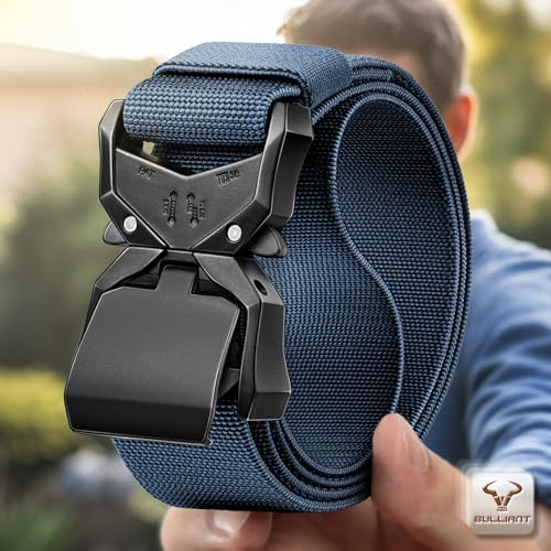Men's Tactical Belt,Military Rigger Elastic Nylon Belt fo Gift Men Work Heavy Duty 1.5",QUICK RELEASE