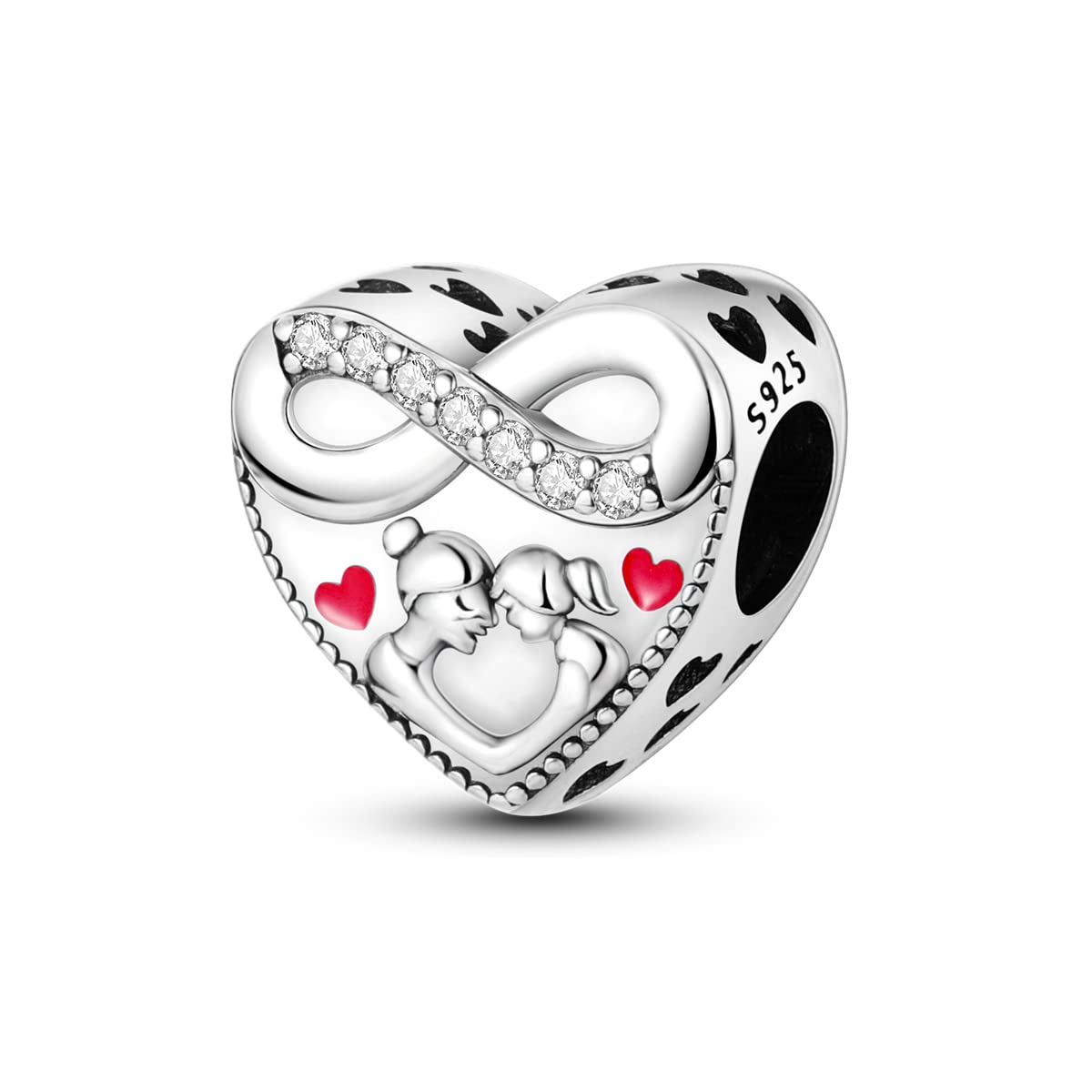 Parmuz 925 Sterling Silver Charm for Bracelets Dog Evil Eye Travel Love Mom Dangle Charms for European Bracelets Necklace Pendan
