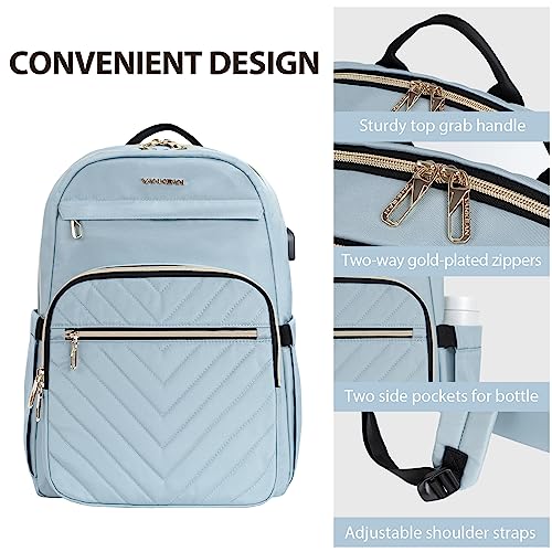 VANKEAN 15.6 Inch Laptop Backpack for Women Work Laptop Bag Fashion with USB Port, Waterproof Backpacks Stylish Travel Bag...