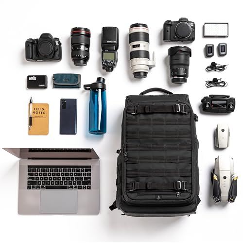 Tenba Axis v2 24L Camera Backpack for DSLR and Mirrorless Cameras and Lenses Plus a 16-inch Laptop – Black (637-756)