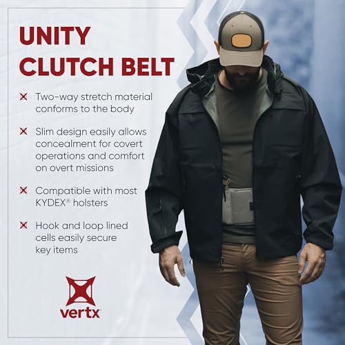 Vertx Mens Clutch Unity Tactical Belt, Modular Mission Belts for Men, Gun Holster Radio Mag Pouch for CCW Concealed Carry