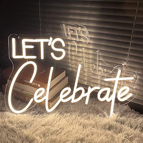Neon Sign The Celebrate for Wall Decor Custom Light Up Sign Indoor Bedroom Home Decor LED Neon Light Sign Large Backdrop F...