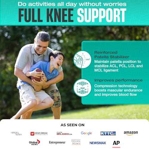 MODVEL ELITE Knee Brace for Women & Men with Side Stabilizers, Patella Gel Pads Brace for Meniscus Tear for Maximum Knee Pain Support - ACL Knee Braces for Running, Workout, Arthritis & Joint Recovery
