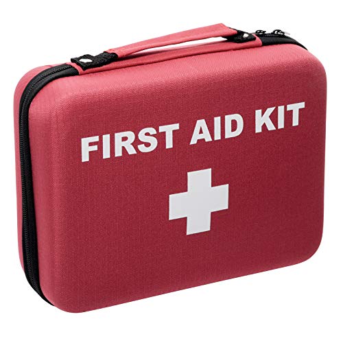 MFASCO Home Auto & Outdoor First Aid Kit Durable EVA Case - Great for Families, Students - Outdoor Emergency Supplies, Cle...