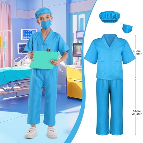 Toddler Dress Up Clothes Kids Boys Costumes for Play 5 Sets Includes Astronaut Doctor Firefighter Construction Police Kids...