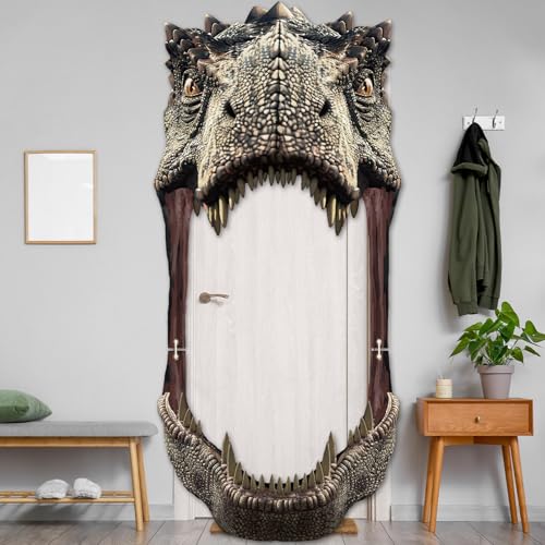 Dinosaur Birthday Party Porch Banner Backdrop Dino Themed Party Door Decoration Dinosaur Door Banner Hanging Supplies Dino...