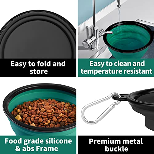 Collapsible Dog Bowls-2 Pack Large Size for Large/Medium Dogs, Pet Travel Water Bowl, Dogs Cat Portable Water Bowl, Dog Pe...