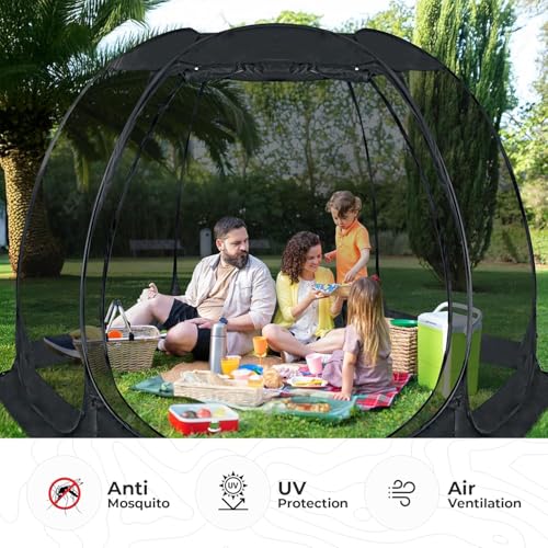 Alvantor® Screen House Gazebo, Pop Up Igloo Screened Canopy Tent with Mosquito Netting Sides, Instant UV Resistant Sun She...