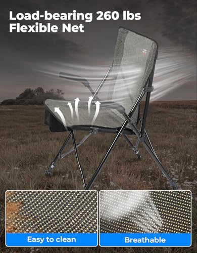 KEMIMOTO Hunting Blind Chair 360 Degree Silent Swivel, 300 Lbs Height Adjustable Quick Folding Portable Comfortable Huntin...