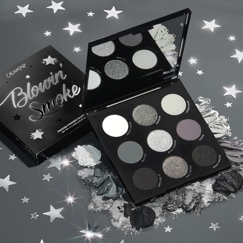 ColourPop Blowin' Smoke Eyeshadow Palette - Silver & Smokey Eye Eyeshadow Palette with Metallic & Matte Finishes - High-Pi...