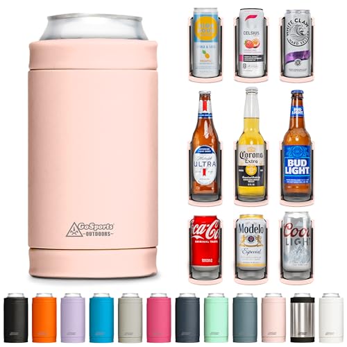 DUALIE 3 in 1 Insulated Can Cooler - 15+ Colors - Universal Size for 12 oz Cans, Slim Cans, and Bottles