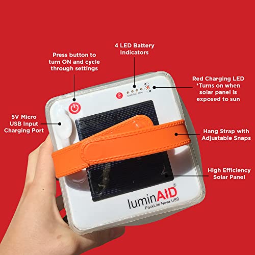 LuminAID Solar Camping Lantern - Inflatable LED Lamp Perfect for Camping, Hiking, Travel and More - Emergency Light for Po...