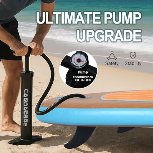 CADALENE Inflatable Stand Up Paddle Board with SUP Accessories, Anti-Slip EVA Deck, Family-Friendly SUP Boards for Adults...