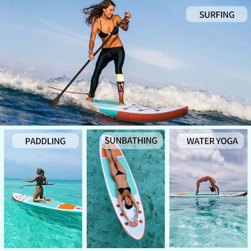 XHYCPY Inflatable Paddle Boards Stand Up Paddleboard Wide Stable with Premium SUP Paddle Board Accessories for All Skill L...
