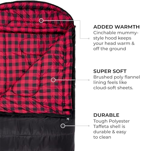 Teton Celsius XXL Sleeping Bag, Cold Weather Sleeping Bags for Adults and Kids, Camping Made Easy and Warm. Compression Sa...