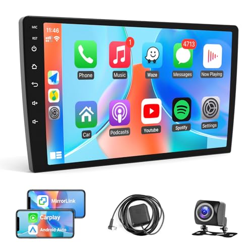 9inch Android Radio Stereo with Wireless Apple Carplay & Android Auto,Car in-Dash GPS Navigation 5G WiFi Bluetooth MirrorL...