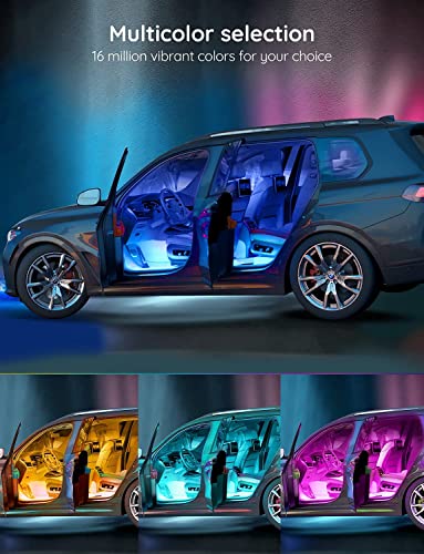 Govee Car LED Lights, Smart Car Interior Lights with App Control, RGB Lights with DIY Mode and Music Mode, 2 Lines Design ...