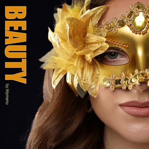 MYMENU Masquerade Mask for Women Venetian Masks for Halloween Costume Cosplay Party Prom Ball