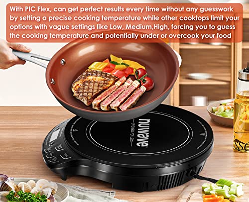 Nuwave Flex Precision Induction Cooktop, 10.25” Shatter-Proof Ceramic Glass, 6.5” Heating Coil, 45 Temps from 100°F to 50...