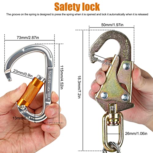 HSSZXFR Tree Climbing Gear for Tree Work, Tree Climbing Spikes with 10FT Steel Wire Core Flip Line, Adjustable Climbing Be...