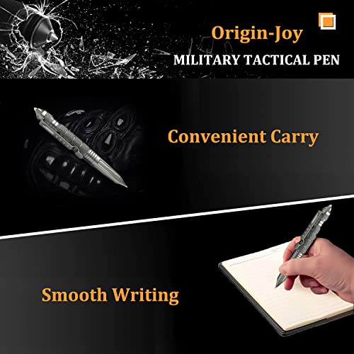 Origin-Joy 2 Pack Tungsten Steel Military Tactical Pen Set, Multifunctional EDC Self Defense Pen With 8 Ballpoint Refills...