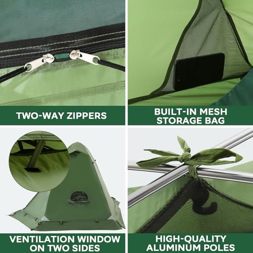 2-Person 4 Season Tent for Backpacking - Winter Waterproof Cold Weather Tent for Two Person, Easy Set Up Lightweight Shelt...