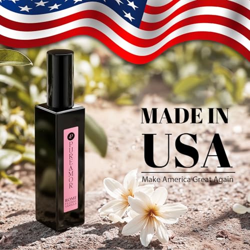 PUREAMOR Pheromones Perfumes for Women, Amber Vanilla Perfume, Long Lasting Eau De Parfum, Premium Sent Blend Cologne for Men & Women, 0.41 fl.oz Travel Size Perfumes Spray