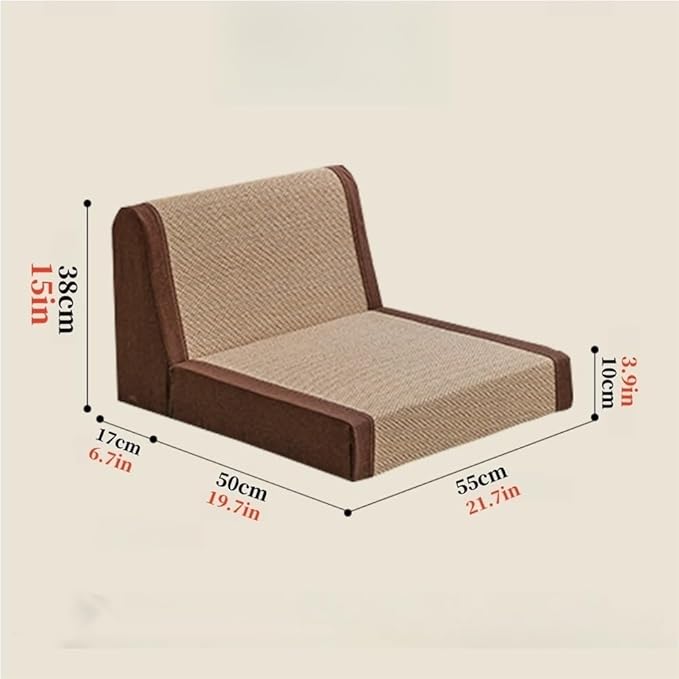 Vintage Floor Chair, Low Meditation Chair with Padded Backrest, Comfortable Ergonomic Lounge Seat, Bamboo Silk Legless Reading Chair for Balcony, Bay Window, Living Room & Bedroom(Natural,67*55*38cm)
