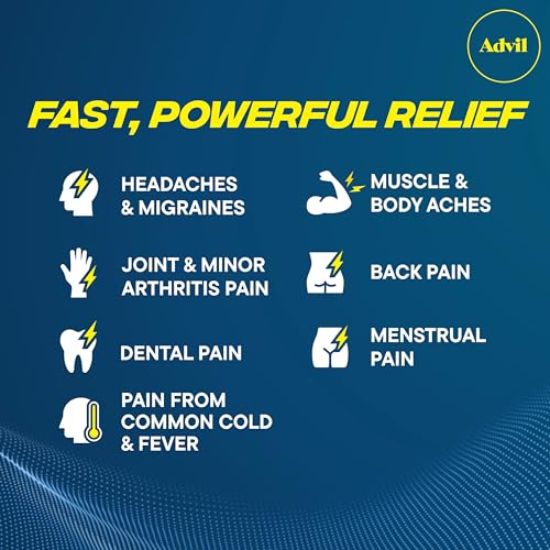 Advil Liqui-Gels minis Pain Reliever and Fever Reducer, Pain Medicine for Adults with Ibuprofen 200mg for Pain Relief - 20...