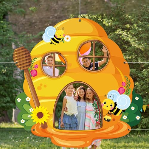 Large Honeycomb Shaped Photo Prop Selfie Frame Bee Theme Party Decor Honey Bee Photo Booth Props Honeycomb Backdrop Banner...