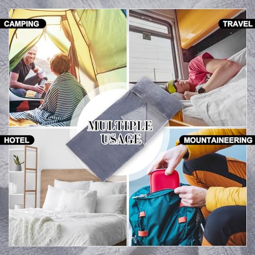 Remagr Flannel Sleeping Bag Liner for Adult, Flannel Fluffy Sheet & Camping Sheet for Winter Warm Thick Sheets for Backpac...