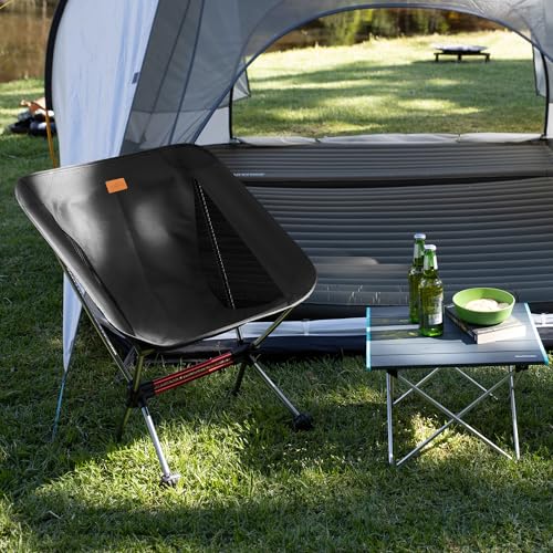 Naturehike YL08 Ultralight Camping Chair, 2.38 LBS Portable Backpacking Chair with Anti-Sinking Feet, Lightweight Compact ...