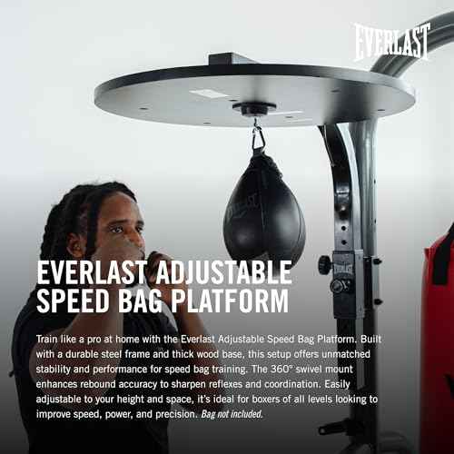 Everlast Adjustable Speed Bag Platform ? Heavy-Duty Speed Bag Mount for Boxing, Training & Cardio ? Bag Not Included