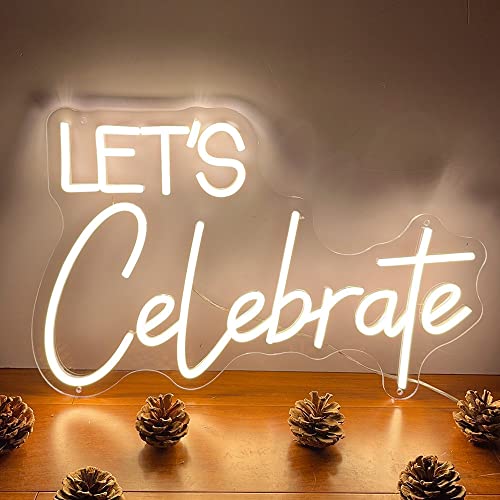 Neon Sign The Celebrate for Wall Decor Custom Light Up Sign Indoor Bedroom Home Decor LED Neon Light Sign Large Backdrop F...