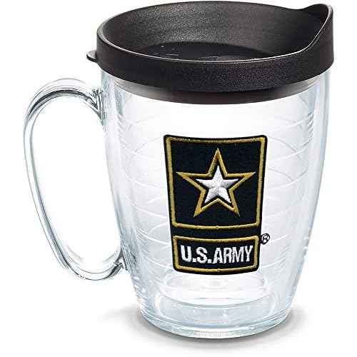 Tervis Made in USA Double Walled Army Gold Star Logo Insulated Tumbler Cup Keeps Drinks Cold & Hot, 16oz Mug, Classic