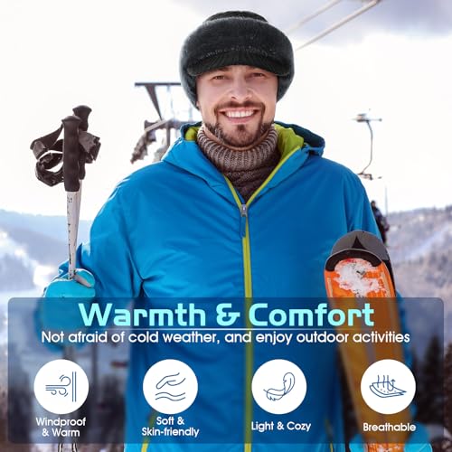 Winter Balaclava Beanie Hat, Knitted Ski Mask for Men Women, Thermal Lining Hats for Skiing Cycling Sports