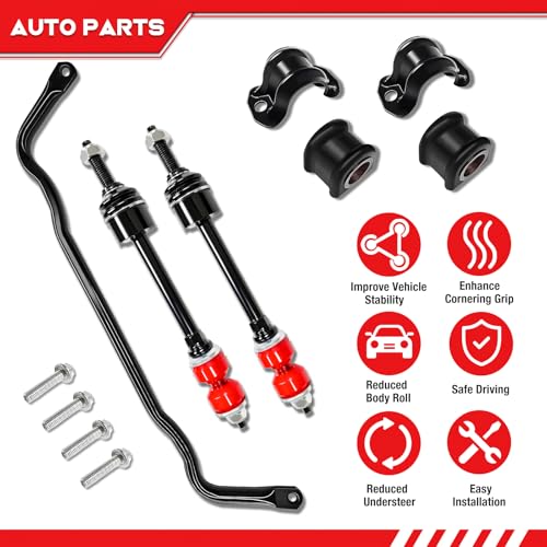 55398938AC Front Stabilizer Bar & K80894 Sway Bar Kit Compatible with 2009-2010 Dodge Ram 1500 2011-2018 Ram 1500 2019-202...