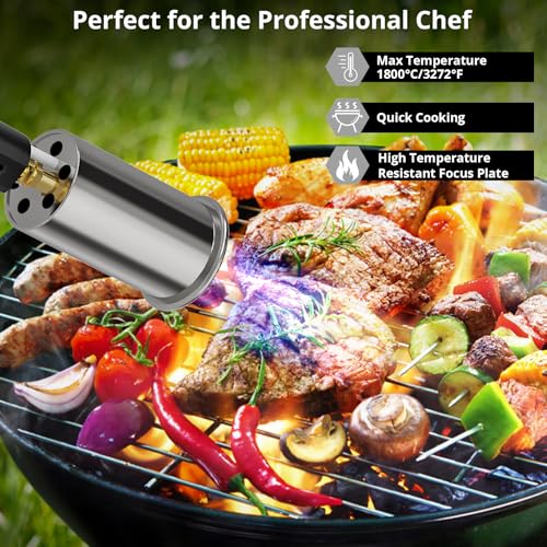 Sondiko Powerful Grill & Cooking Propane Torch L8010, Sous Vide, Campfire Starter, Adjustable Wood Torch Burner for Searin...