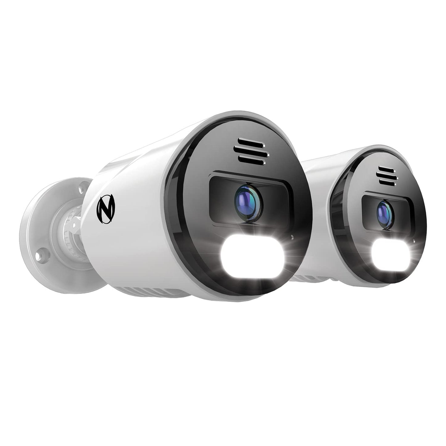 Night Owl Wired Ip 4K Uhd Indoor/Outdoor Add On Spotlight Cameras With Preset Voice Alerts And Built-In Camera Siren (Requires C