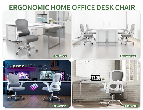 Veratric Ergonomic Office Chair: 400LBS Office Computer Desk Chair with High Back Mesh and Adjustable Lumbar Support Rolli...