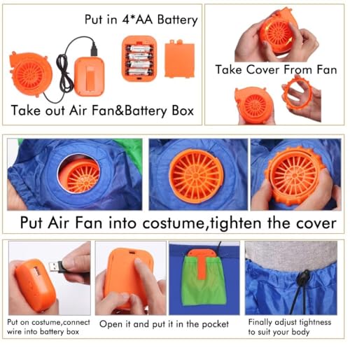 Double Couple Inflatable Alien Dinosaur Costume Halloween Blow up Costumes for Adult