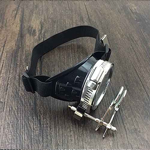 Halloween Cosplay Steampunk Monocle Goggles with Magnifier Punk Biker Rave Goth Victorian Custome gift