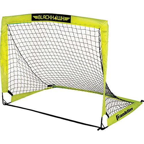 Franklin Sports Blackhawk Backyard Soccer Goal - Portable Pop Up Soccer Nets - Youth + Adult Folding Indoor + Outdoor Goal...