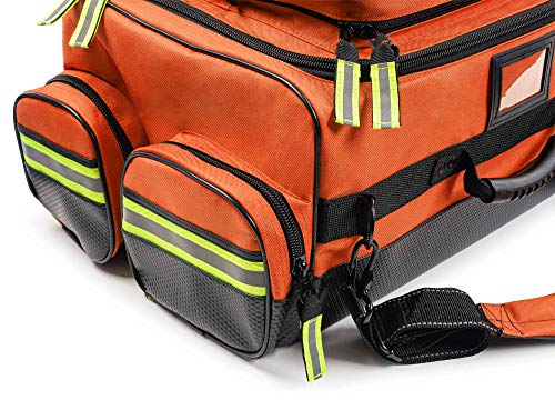 Scherber Fully Stocked First Responder Ultimate Professional EMT/EMS Trauma Kit | HSA/FSA Approved | w/10+ Compartments, Z...