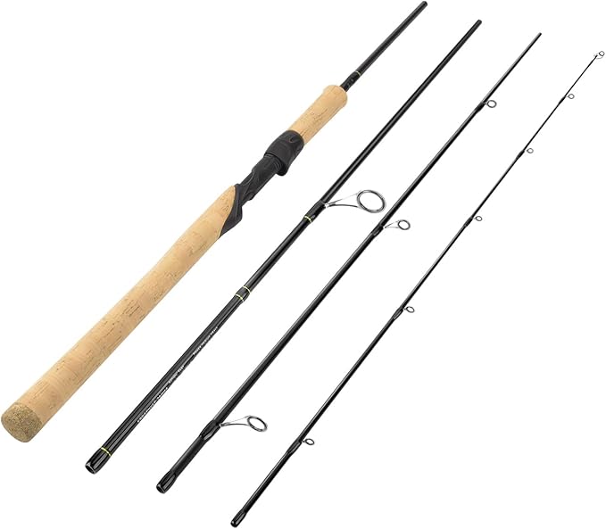 KastKing Valiant Eagle Passage Travel Fishing Rods, 4 & 6 Pc Pack Rods, Spinning, Casting and Fly Models, IM6 Graphite Bla...
