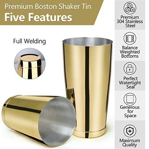 Stainless Steel Boston Shaker - 2-piece 18oz & 28oz Professional Bartender Cocktail Shaker Bartender Shaker Kit - CTSK0013...