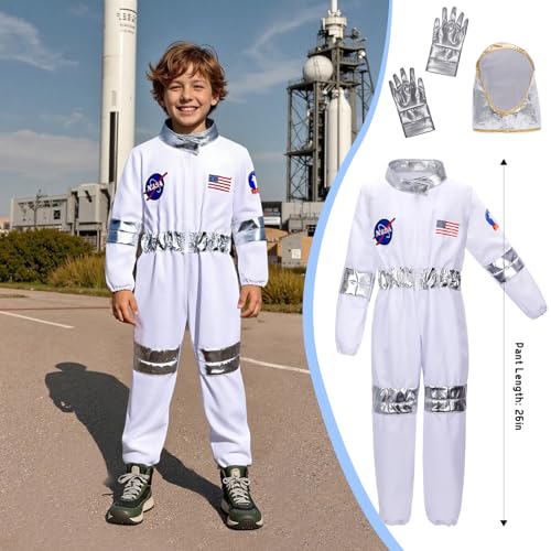 LOYO Kids Role Play Dress Up Clothes for 3-8 Years Old Play, 4 Sets Astronaut/Doctor/Fireman/Construction Costume for Kids...