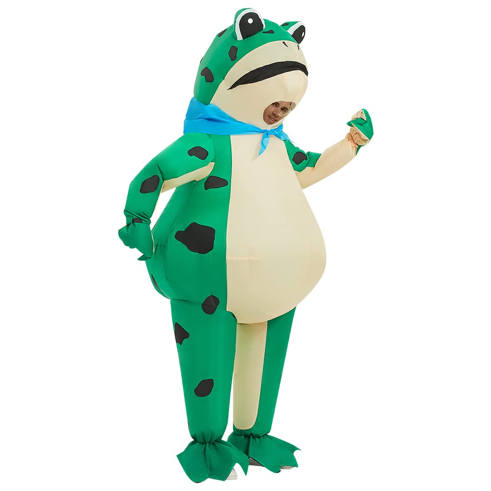 JASHKE Inflatable Frog Costume for Adults - Blow up Halloween Costume